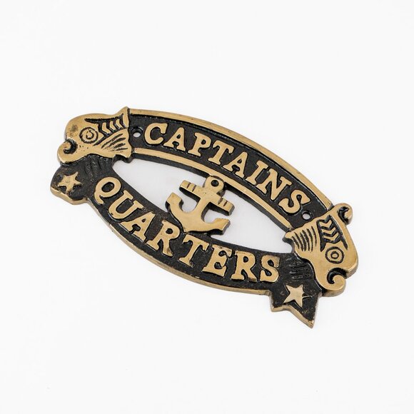 Captain's Quarters Door Plate Nautical Charm Plaque, Ship Boat Sign, Wall Decor - Picture 11 of 12